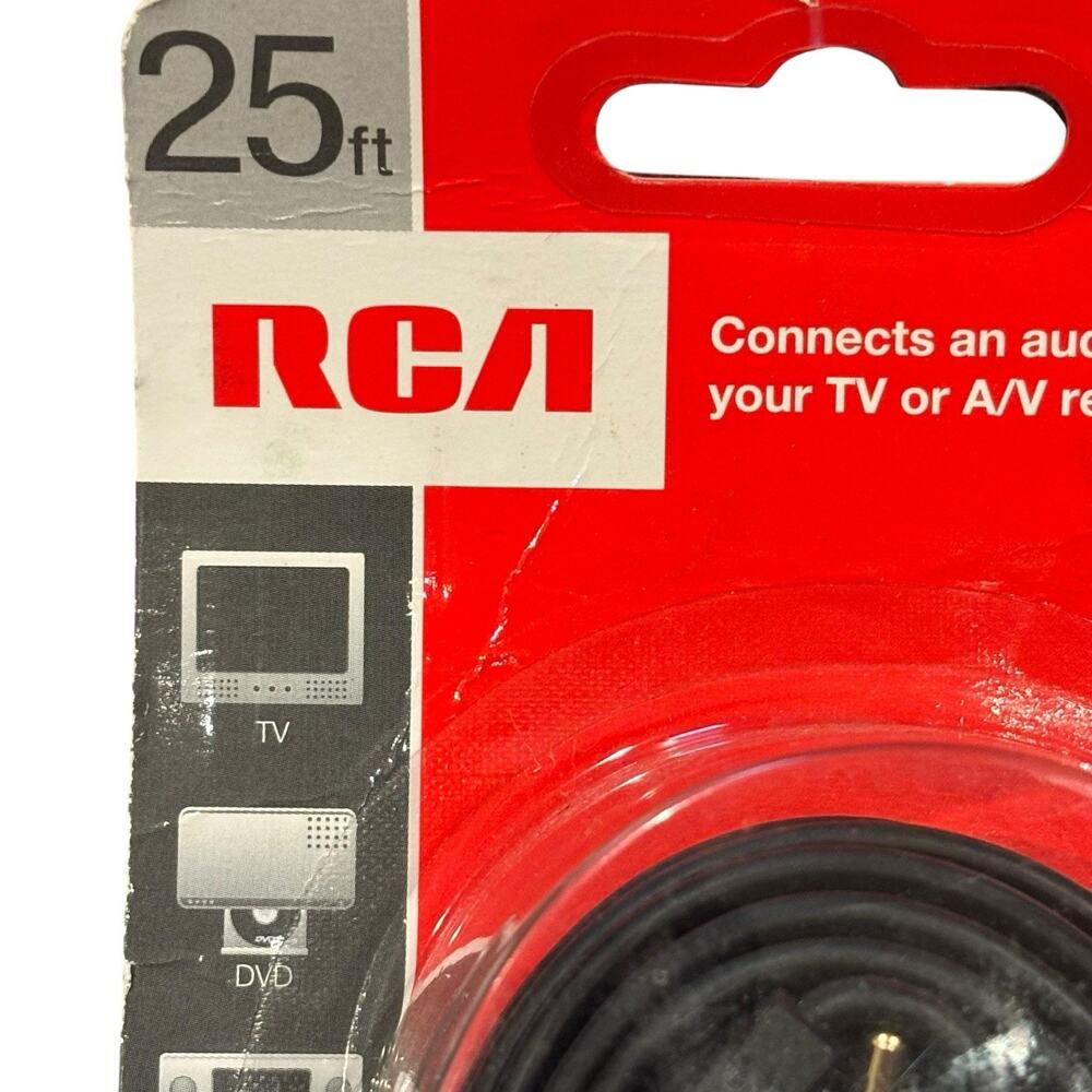 RCA Stereo Audio Cable 25ft Red White AV Cord NEW - Picture 2 of 5